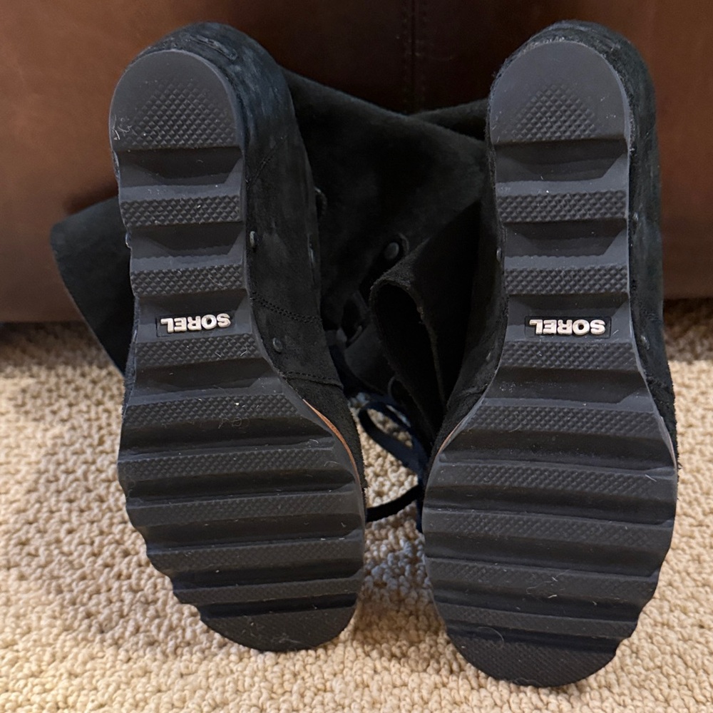 Sorel Black Suede Knee-High Boots - Picture 2 of 2